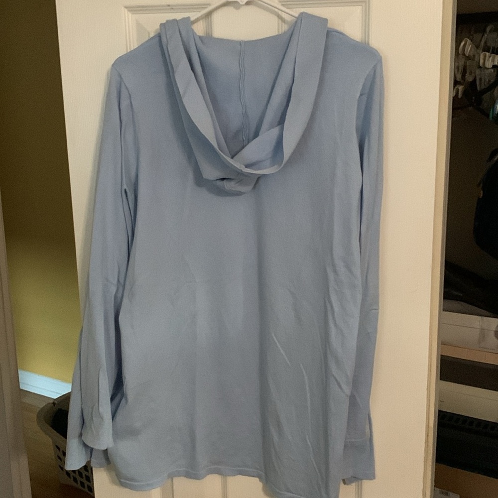 Women’s Cyrus long, hooded cardigan, light blue - Picture 3 of 9